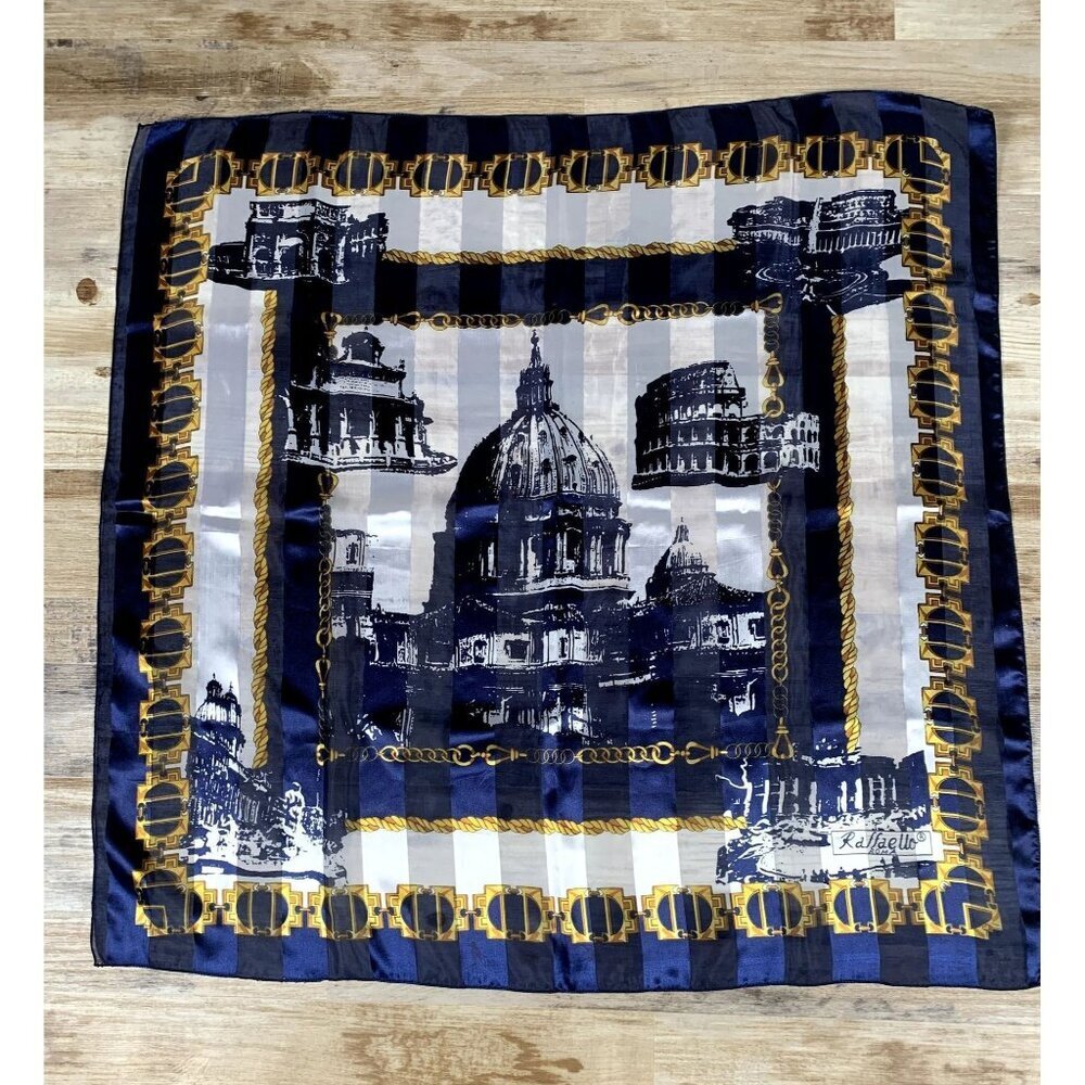 Beautiful Rome Roma Italy Themed Scarf - 39" square